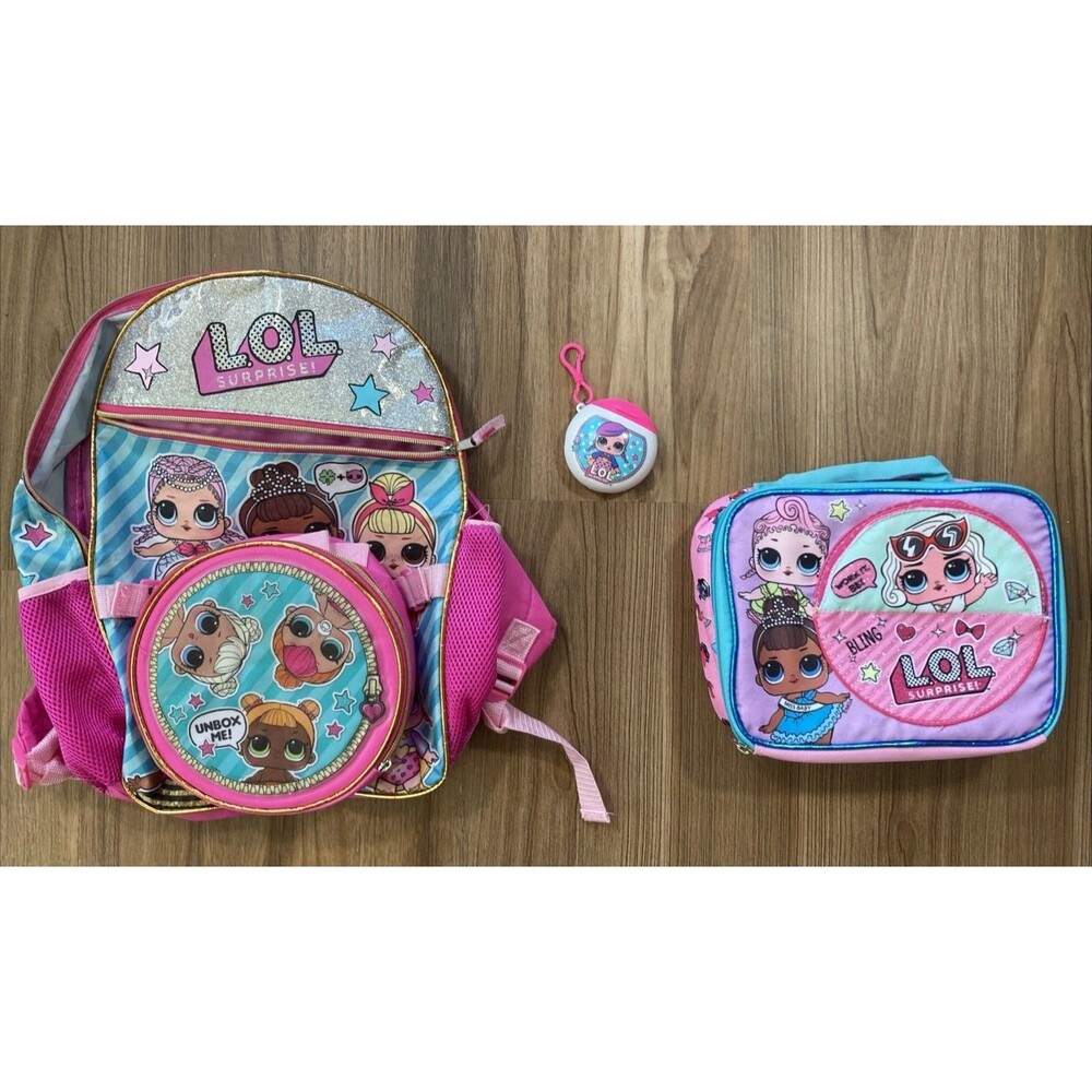 LOL Surprise Backpack 16"  Pink Girl’s Backpack & Lunchbox